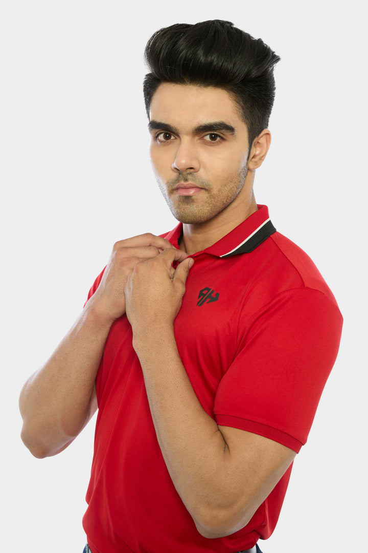 Heavy Red Performance Polo Shirt