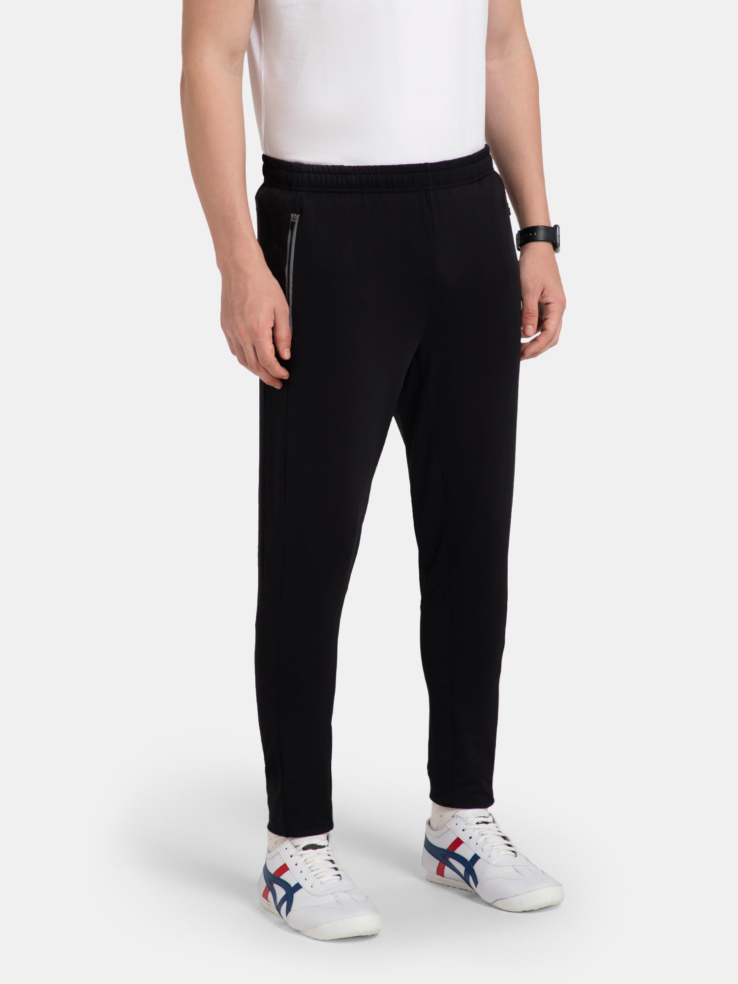 Tall Men's Poly Track Pant, Zip Bottom - BLACK and NAVY - FINAL SALE / –  ForTheFit.com