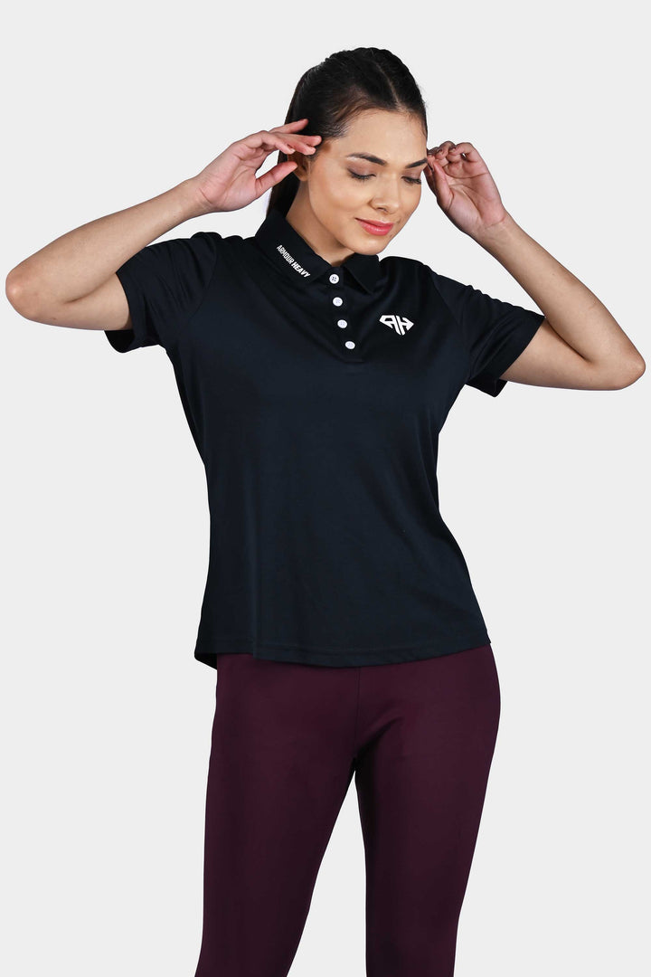 Buy Navy Women Polo Shirt by AH
