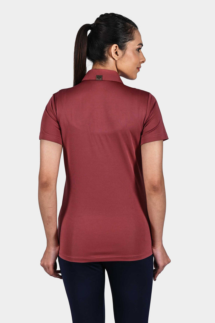 Buy Apricot Women Polo T-Shirt by AH