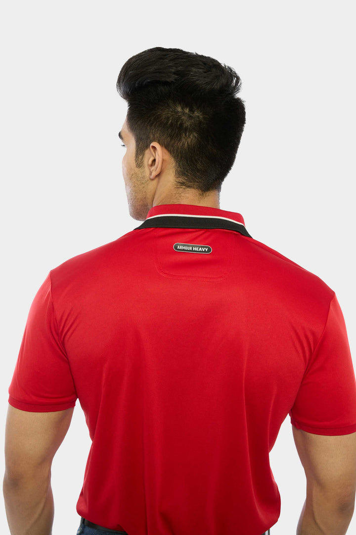 Heavy Red Performance Polo T Shirt Online for Men