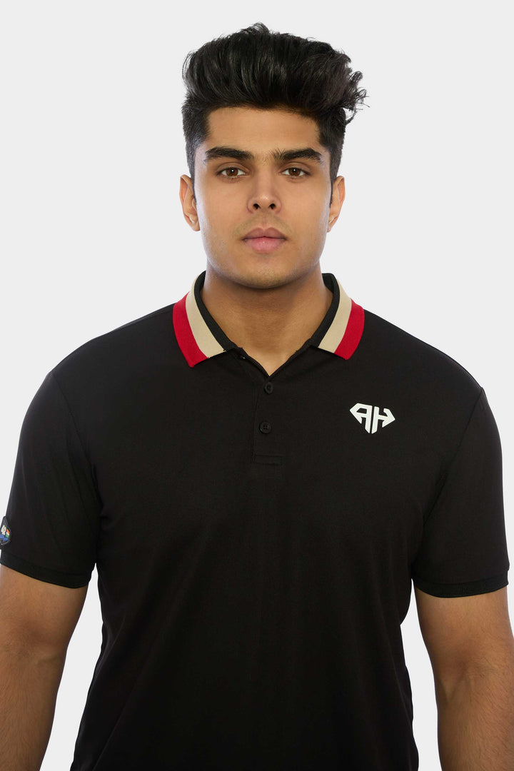 Heavy Black Performance Polo Tshirt India