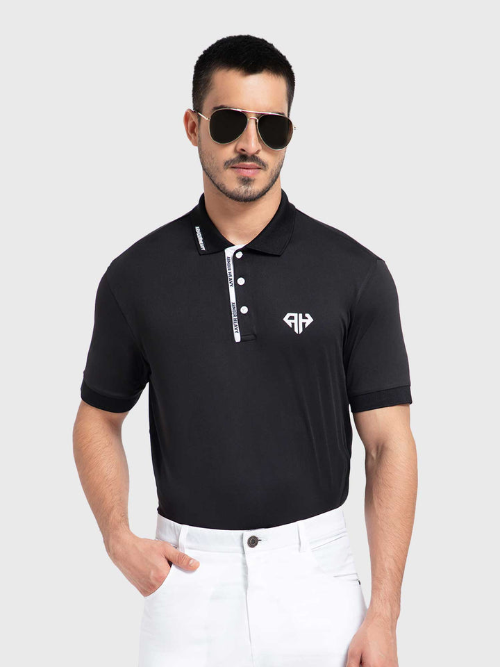 Heavy Black Classic Polo Tshirt India