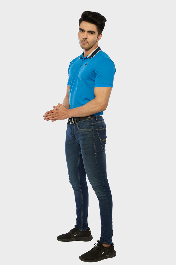 Buy Armour Blue Performance Polo T Shirt by AH