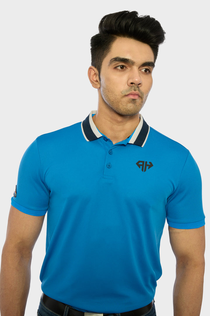 Armour Blue Performance Polo T Shirt for Men
