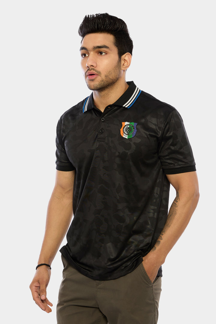 Black Camo Performance Polo T Shirt Online India