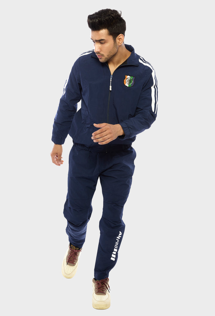 Buy (Slim Fit) Heavy Blue & White Tracksuit Online In India