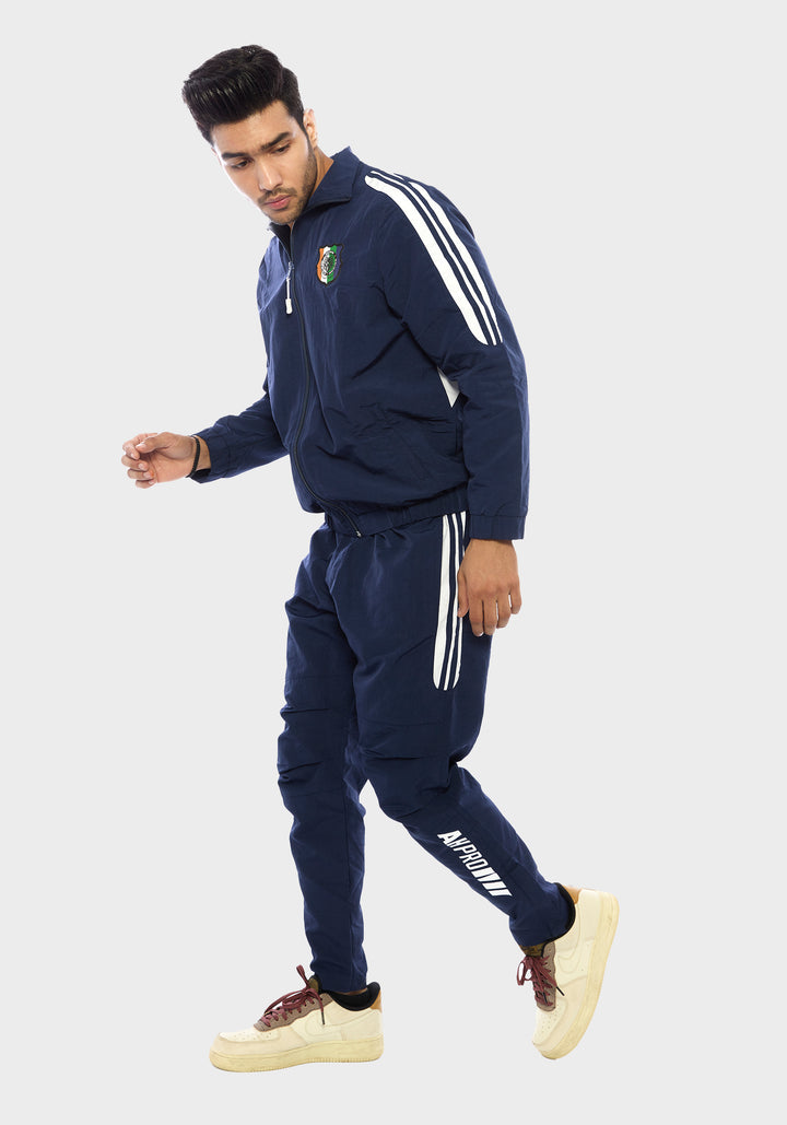 Buy (Slim Fit) Blue & White Tracksuits For Men by AH