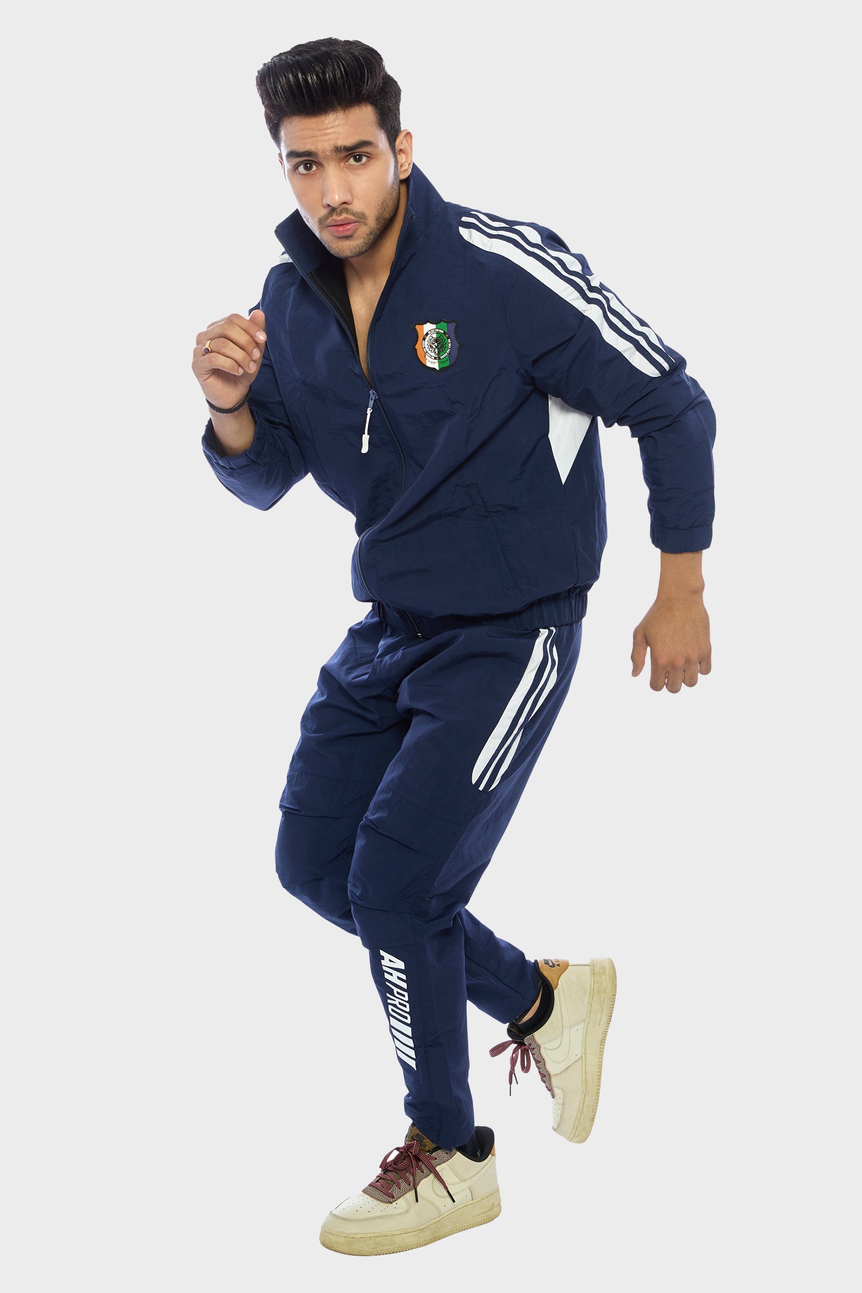 Mens tight fit discount tracksuit