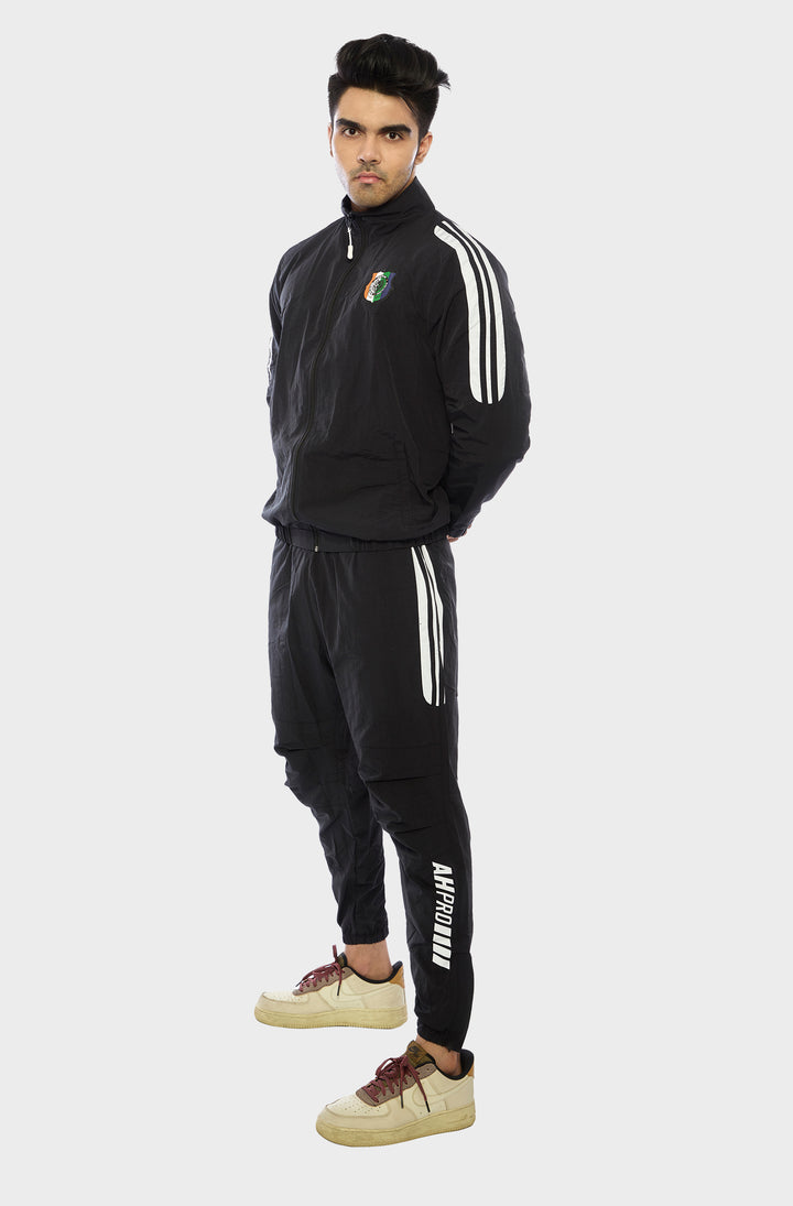 Buy (Slim Fit) Black & White Tracksuits For Men by AH