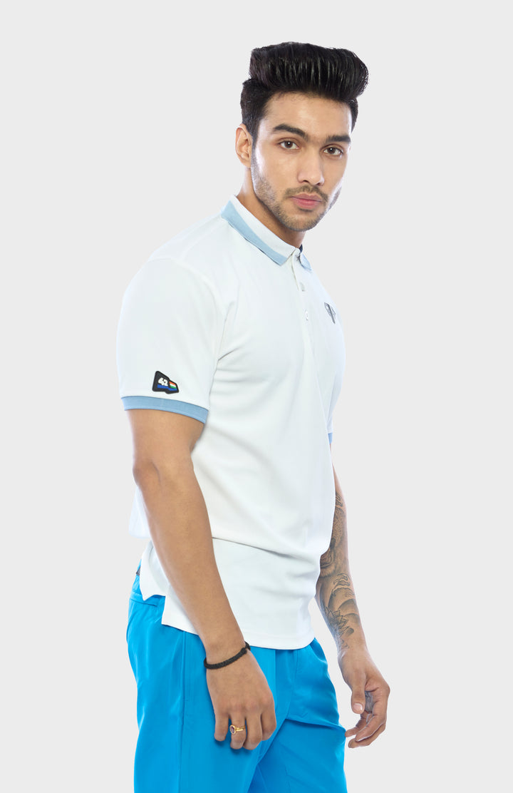 White Camo Performance Polo T Shirt Online India