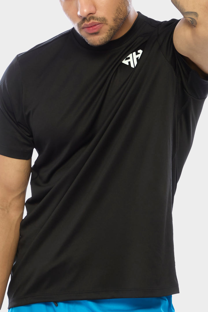 Buy Military Tactical Black Performance Crew Neck Tshirt for Men