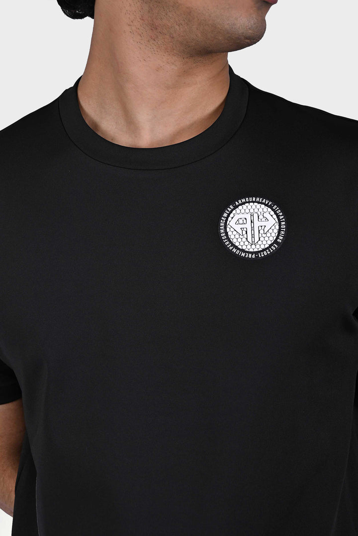 Buy Black Pro Crew Neck Tshirt for Men by AH