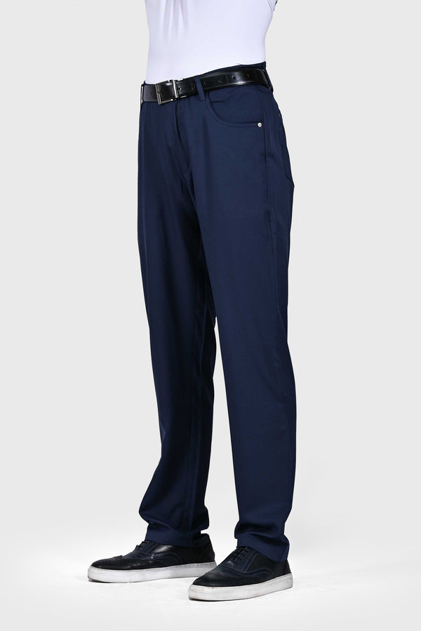 Navy Blue Stretch Golf Pants for Men Online