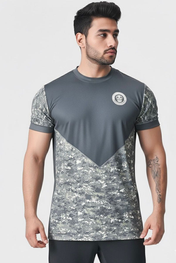 Military Green Camo Crew Neck  (Buy a Size Smaller)