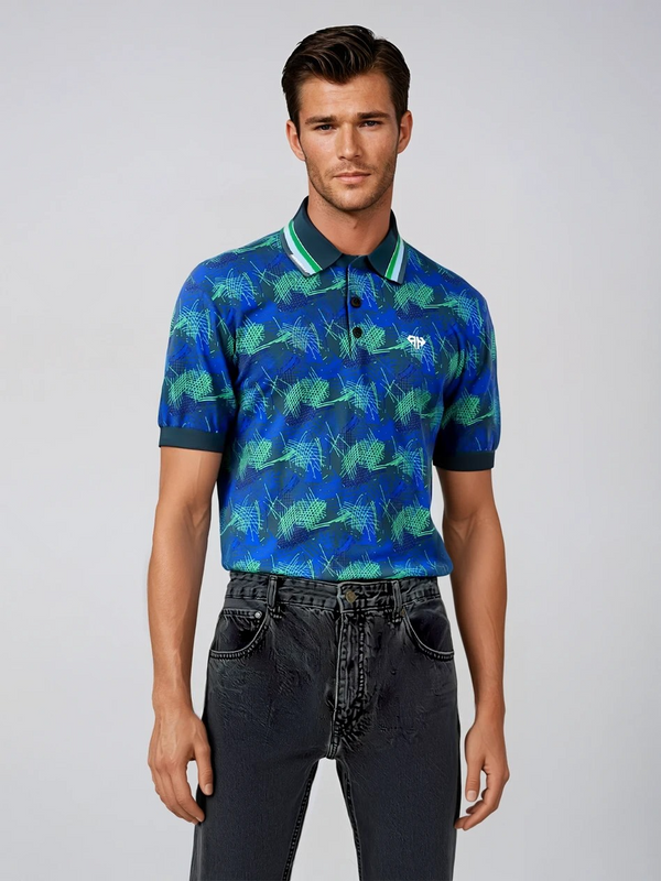 AH Blue Green Speed Classic Polo